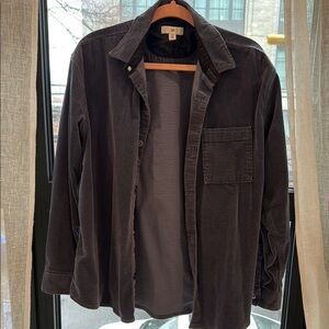 bp Blue Lightweight Shirt Jacket with Pointed Collar